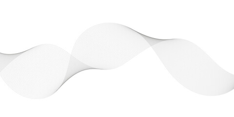 Abstract vector background with grey wavy lines. frequency sound wave lines, technology, data science, business wave line background. 