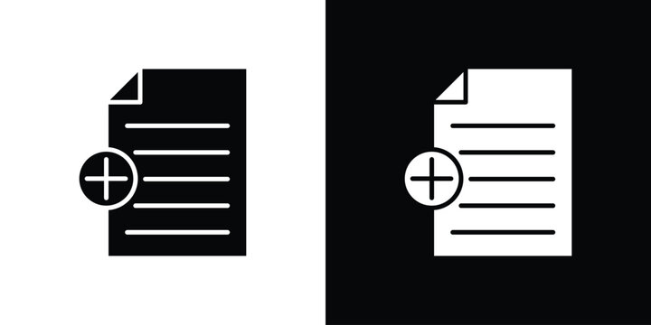 Add document icon. Vector Template. Concept Icon flat design.