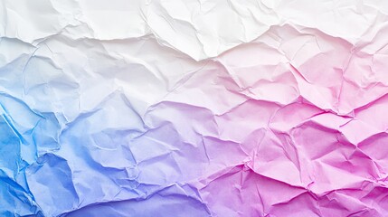Fototapeta premium Crumpled paper with pastel gradient colors