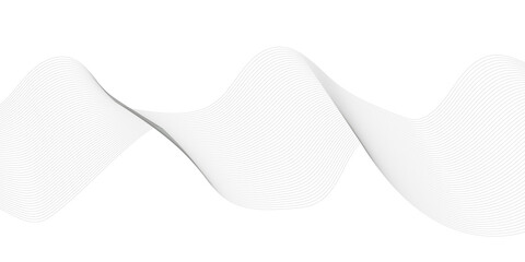 Abstract modern background, curved lines, create the effect of an optical illusion.  Wave with lines created using blend tool. Abstract wave element for design. Digital frequency. Vector illustration.