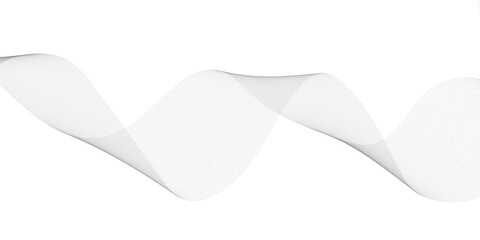 Abstract modern background, curved lines, create the effect of an optical illusion.  Wave with lines created using blend tool. Abstract wave element for design. Digital frequency. Vector illustration.