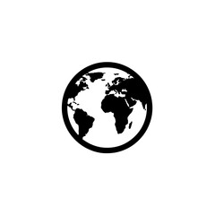 earth globe on white