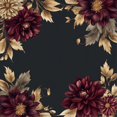 Abstract floral background with a beautiful spring flower frame, perfect for summer designs