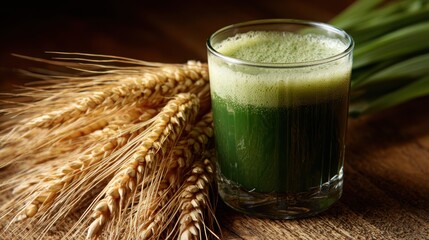 Green juice and wheat