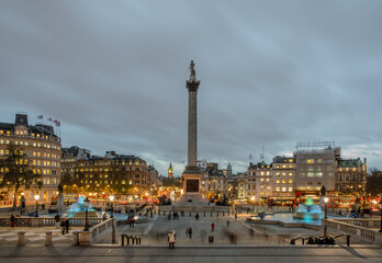 Tourists in Trafalgar Square