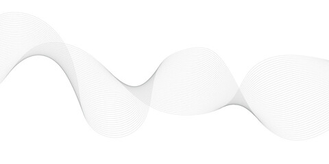 Abstract background with silver waves for banner. Medium banner size. Vector background with lines. Vector eps10