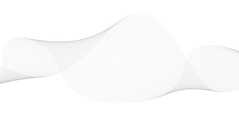 Abstract background with silver waves for banner. Medium banner size. Vector background with lines. Vector eps10