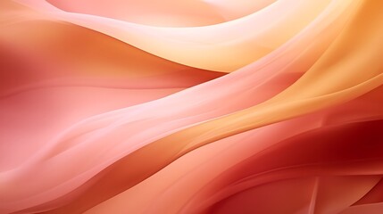 Fototapeta premium Gentle curved shapes in warm ochre and dusty rose layered in an abstract flow, subtle brushstroke texture, soft gradient lighting, full frame,