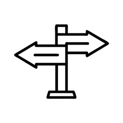 A blank, isolated road signpost with multiple arrows points in various directions, symbolizing choice and guidance on a journey