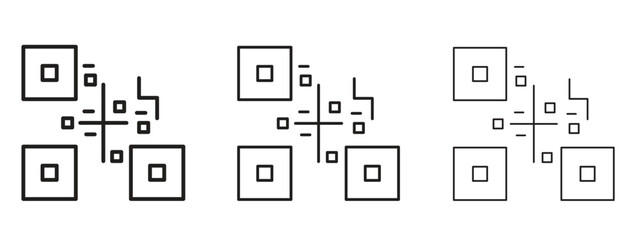 QR code icon symbol for Info Graphic, Design Elements and Websites