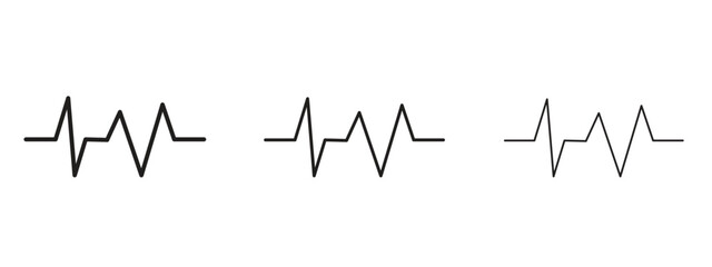 Pulse icon symbol for Info Graphic, Design Elements and Websites