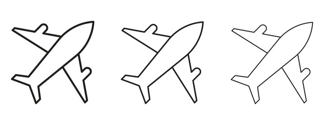 Plane icon symbol for Info Graphic, Design Elements and Websites