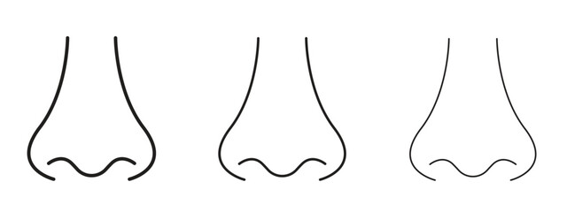 Nose icon symbol for Info Graphic, Design Elements and Websites