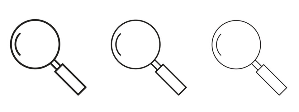Loupe icon symbol for Info Graphic, Design Elements and Websites