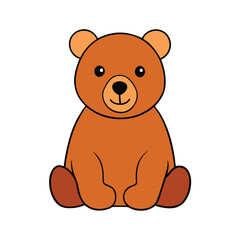 Funny Bear vector art illustration  