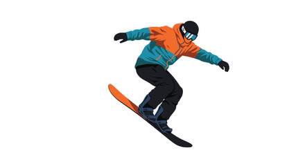Obraz premium Snowboarder Performing a Trick on the Slopes