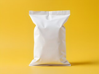 Pure White Blank Bag, Sunny Yellow Background