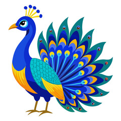 illustration of a peacock