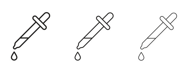 Dropper icon symbol for Info Graphic, Design Elements and Websites