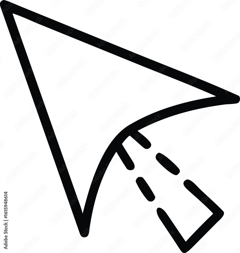 Poster minimal cursor with arrow vector icon for ui interaction, cursor arrow icon, mouse pointer vector sy