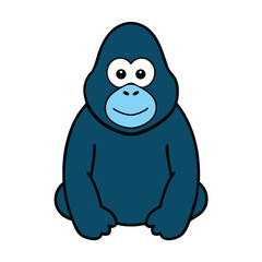  Funny Gorilla vector art illustration  