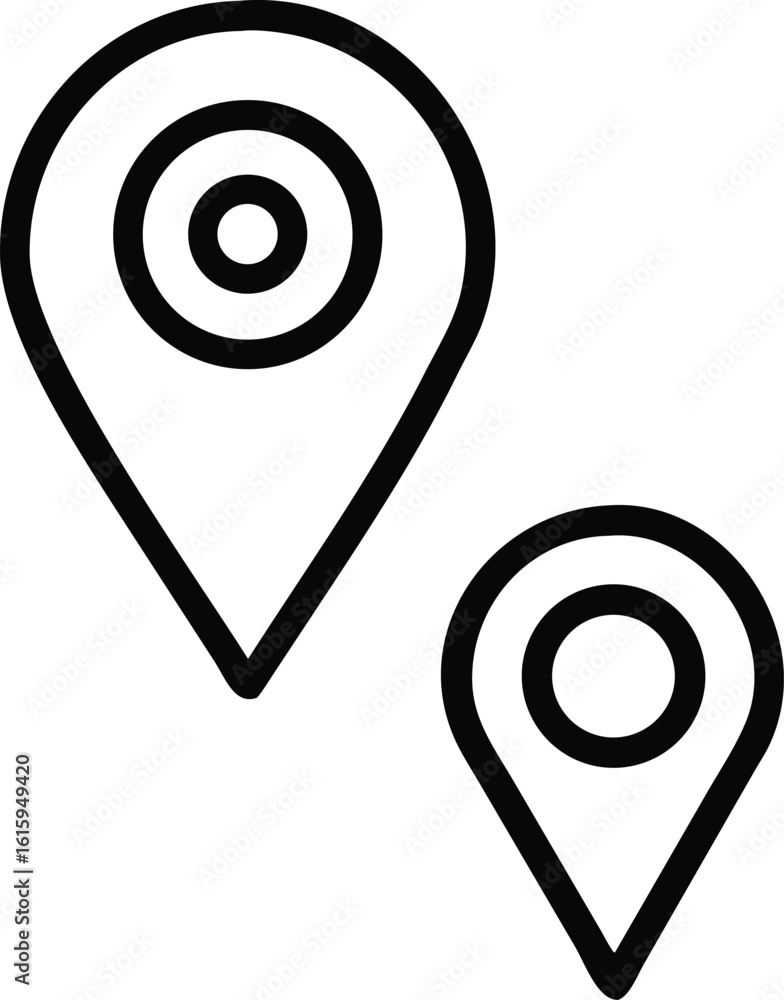 Aufkleber minimal gps directional arrow vector icon for navigation apps, gps directional arrow icon, gps navig