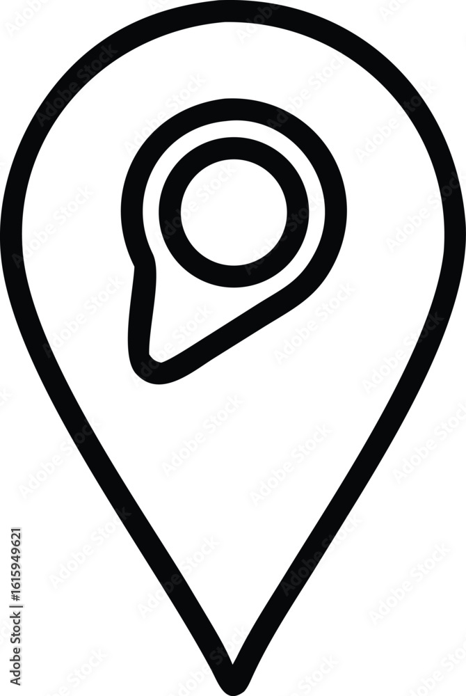 Poster minimal location sharing arrow vector icon for map apps, location sharing arrow icon, location share