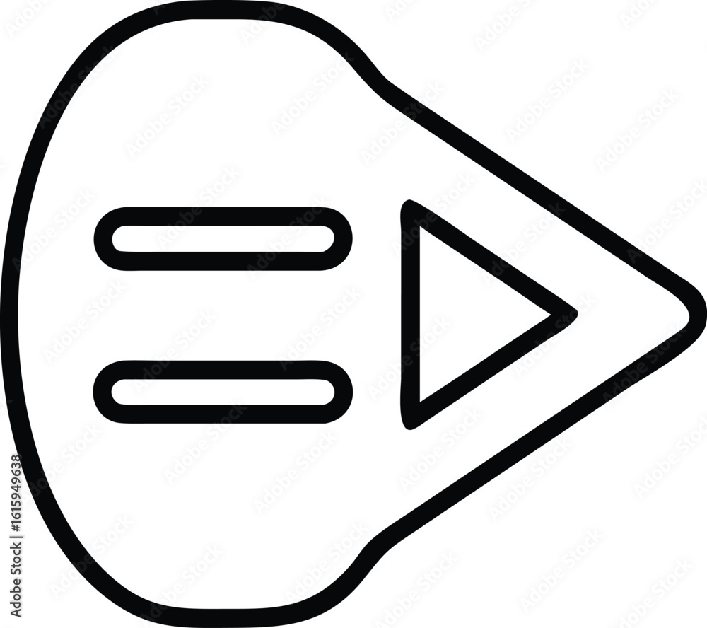 Poster minimal menu navigation arrow vector icon for ui, menu arrow icon, navigation menu arrow vector, dro