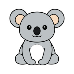 Funny Koala vector art illustration  