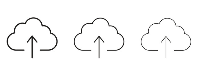 Cloud upload icon symbol for Info Graphic, Design Elements and Websites