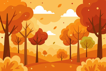 autumn landscape vector