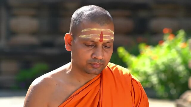Monk in Meditation Exploring Spiritual Practices of India