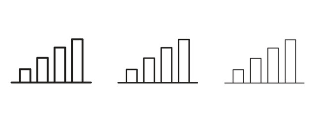 Bar chart icon symbol for Info Graphic, Design Elements and Websites