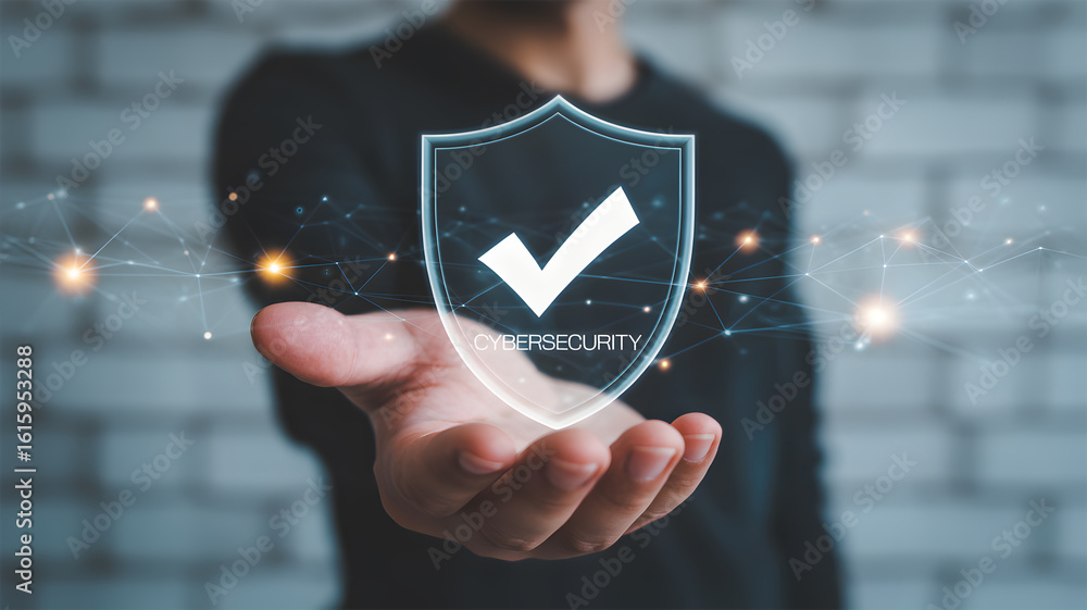 Poster trusted network security and data protection concept
