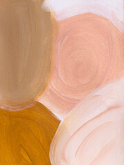 MODERN PINK, BROWN, BEIGE ABSTRACT CONTEMPORARY ART.
