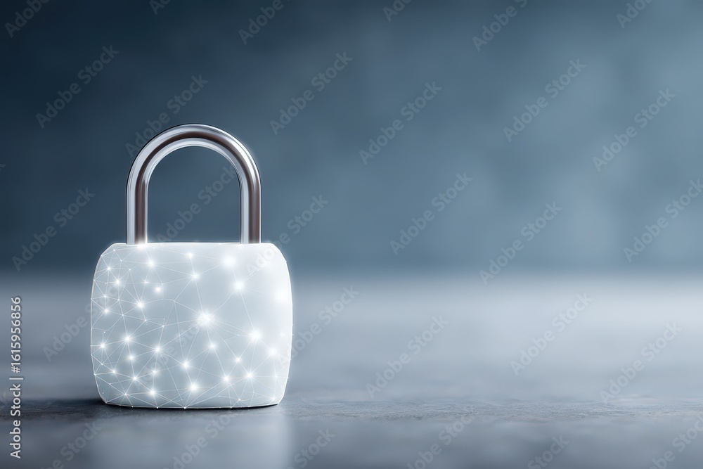Aufkleber digital padlock symbolizing cybersecurity innovation and data protection in a sleek modern design re