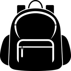 Student Rucksack or Bookbag Silhouette