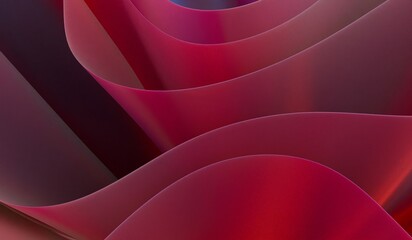 abstract curvy shape against the colourful background. Iridescent futuristic template