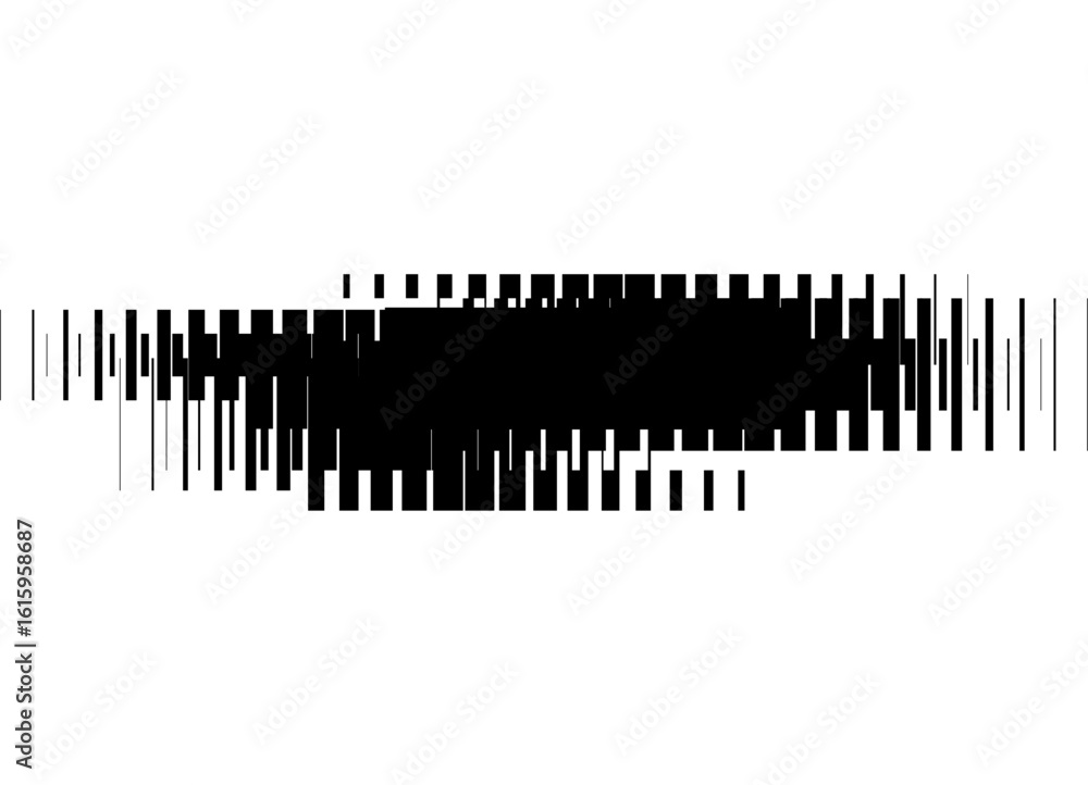 Aufkleber vector striped spot black on white background. background with space for text. pattern of broken lin