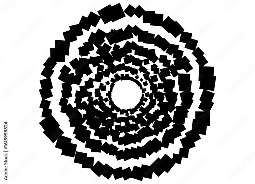 Poster vector round pattern in the form of an explosion. modern design element. for printing, advertising. 