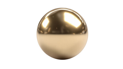 Gold sphere isolated transparent bg