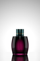 dark pink perfume bottle