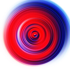 Colorful radial motion effect. Abstract rounded background. Color curves and sphere.