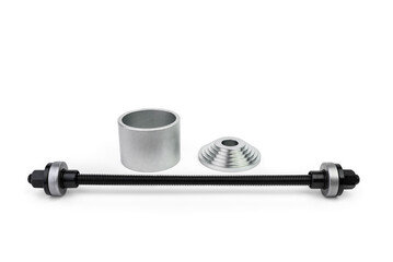 A kit for replacing and installing, pressing, removing, and installing silent blocks, bushings, and...