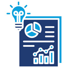 Infographic Flat Blue Icon