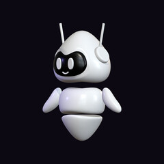 Robot 3D Female Cute Floating