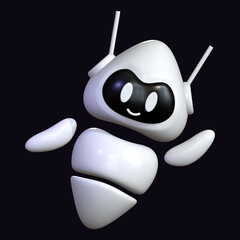 Robot 3D Female Cute Floating