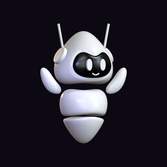 Robot 3D Female Cute Floating