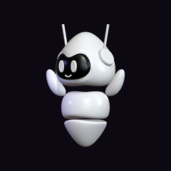 Robot 3D Female Cute Floating