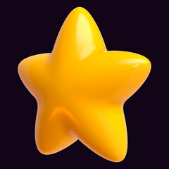 Star 3D Yellow Inflated